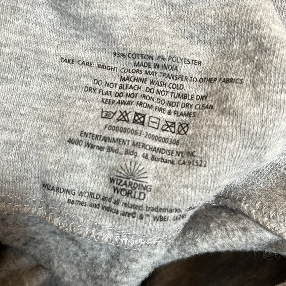 Harry Potter Wizarding World Grey Hoodie Sweatshirt - Picture 9 of 9